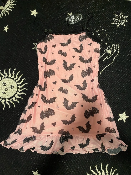 Dolls Kill Dresses & Skirts - The grave girls Pink mesh slip dress